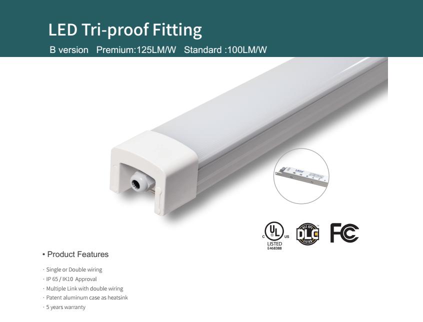 4ft 5ft 125lm / w ul / dlc obojstranne vedené vopar upínanie .jpg 4ft 5ft 125lm/w ul /dlc double side led vopar fixture .jpg